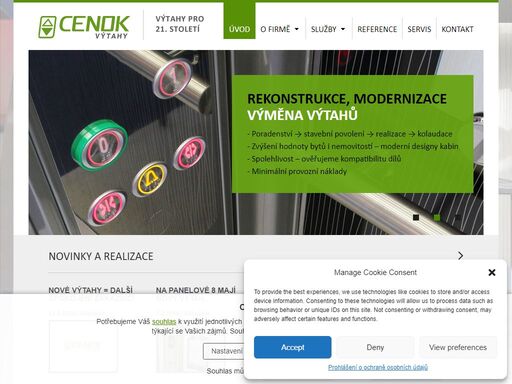 výroba a instalace nových výtahů. rekonstrukce, modernizace, výměny stávajícíh výtahů na klíč, domovní výtahy a plošiny. záruční i pozáruční servis výtahů.