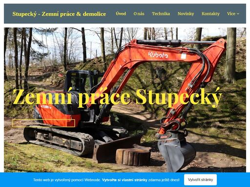 potřebujete zbourat starý dům, vykopat základy domu, zpevnit povrch vjezdu nebo třeba jen vyhloubit zahradní jezírko? pak jste na správné adrese!