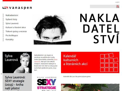 nakladatelství van aspen, s.r.o. se zaměřuje na publikování tvorby české spisovatelky a básnířky sylvy lauerové.