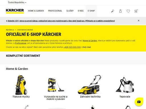 vyberete si svého pomocníka do domácnosti i pro své podnikání na našem oficiálním e-shopu kärcher.cz. každý měsíc nové akční nabídky.