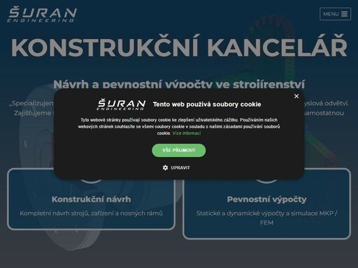 rodinná konstrukční kancelář šuran engineering. od roku 2003 navrhujeme a vyvíjíme stroje, zařízení a technické produkty. solidworks / ansys.