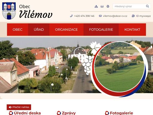 oficiální stránky obce vilémov