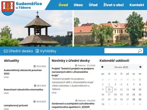 oficiální webové stránky obce sudoměřice u tábora