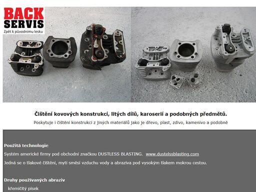 backservis nabízí vysokotlaké čištění, vhodné pro odstranění rzi nebo barvy