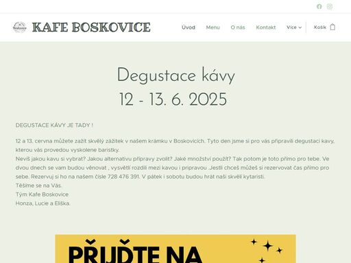 degustace kávy 12 - 13. 6. 2025