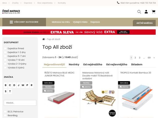 ceske-matrace.cz - matrace polyuretanové, pružinové, studená pěna, latexové, líná pěna