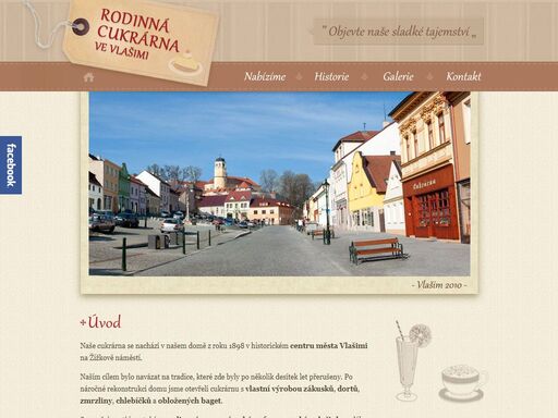 rodinná cukrárna ve vlašimi s vlastní výrobou zákusků, dortů, chlebíčků