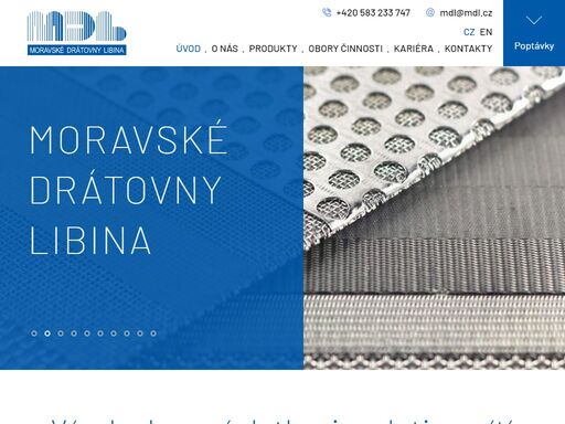 moravské drátovny libina - specializujeme se na výrobu kovových tkanin, pletiv a sítí. z těchto materiálu zhotovujeme specifické výrobky jako jsou filtry a nejrůznější výlisky. naše výroba je plně certifikovaná.