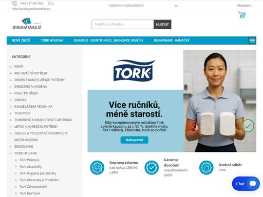 vítejte ve spokojené kanceláři!. v naší široké nabídce naleznete jedinečný sortiment kancelářských a školních potřeb, papíru a dalšího vybavení pro kanceláře a instituce za nejlepší ceny na trhu. nabízíme rozsáhlý sortiment značek durable, staedtler, koh-i-noor, stabilo, edding, rotring, esselte, tork a mnoho dalších.…