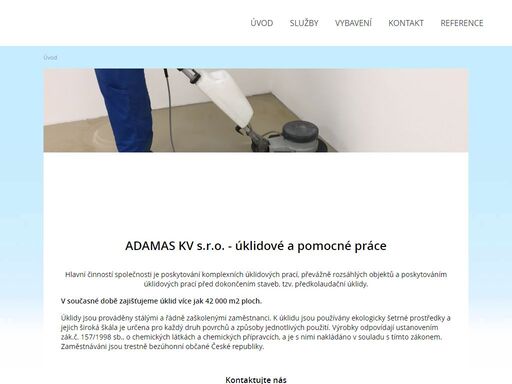 uklidová firma adamas s.r.o kfely vás vítá na svých stránkách