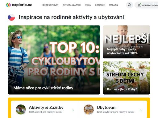 kam na dovolenou a výlety? vyhledáváme pobyty, hotely, penziony i chalupy vhodné pro rodiny s dětmi. poradíme, kam na výlet s kočárkem i jak zabavit děti.