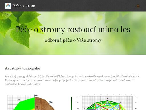 akustický tomograf fakopp 3d je přístroj měřící rychlost průchodu zvuku dřevem kmene (napříč dřevními vlákny). tento systém měření je sestaven vzájemným propojením piezosond. umístěných ve vzájemné rovině kolem měřeného kmene nebo větve.