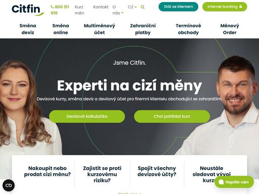 v citfin si můžete nechat nezávazně hlídat kurz přes sms, sjednat měnový forward nebo směnu deviz online. osobní přístup, výhodný kurz euro, kurz dolaru a dalších 25 měn. s citem pro finance.
