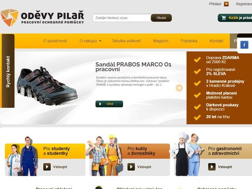 nabízíme pracovní ochranné pomůcky a pracovní oděvy jako pracovní obuv, montérky, pracovní rukavice, ochranné brýle apod.