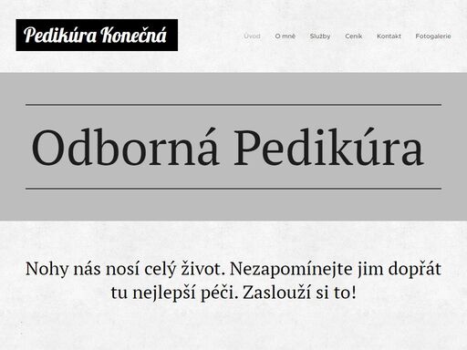 nohy nás nosí celý život. nezapomínejte jim dopřát tu nejlepší péči. zaslouží si to!