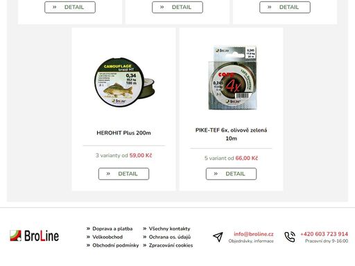 naše firma se zabývá velkoobchodní činností v oboru rybářských potřeb. jsme výrobci a distributoři velkého sortimentu vlasců a pletených šňůr.