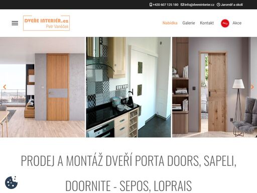 prodej, odborná montáž dveří a zárubní jaroměř. interiérové dveře a zárubně porta doors, sapeli, doornite-sepos, loprais, kování a kliky.