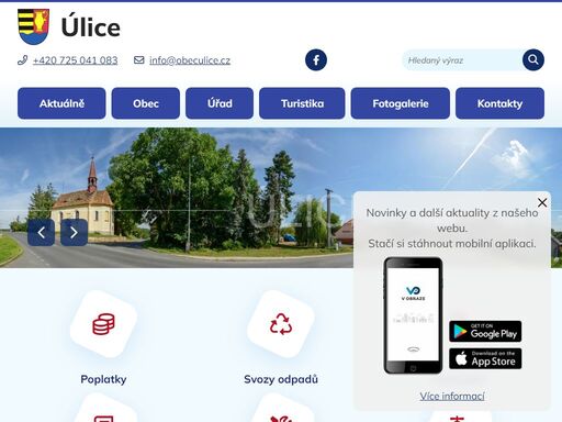 oficiální stránky obce úlice
