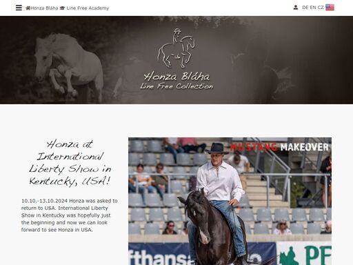 in a partnership between man and horse without ropes, halters and bridles - line free - where horse and rider are bound together by an invisible bond, they reach the most difficult elements in the collection