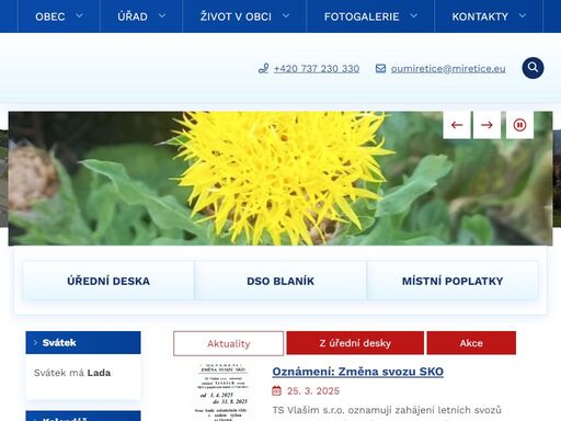 obec miřetice