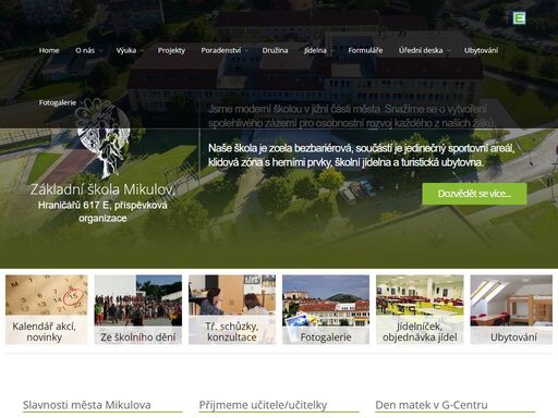 jsme moderní školou v jižní části města. snažíme se o vytvoření spolehlivého zázemí pro osobnostní rozvoj každého z našich žáků.