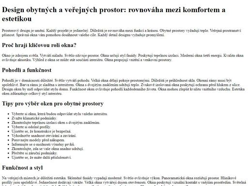 ? jak vyvážit estetiku a funkčnost v designu obytných a veřejných prostor? zjistěte, jak detaily, jako jsou okna, utvářejí styl a pohodlí.