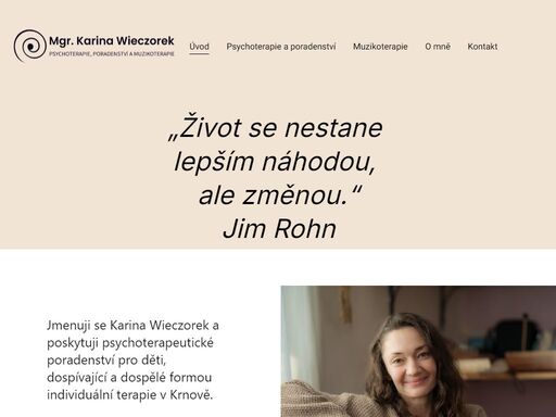 mgr. karina wieczorek nabízí psychoterapii, poradentsví a muzikoterapii pro děti, dospívající a dospělé v krnově a okolí.
