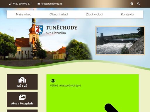 oficiální stránky obce tuněchody