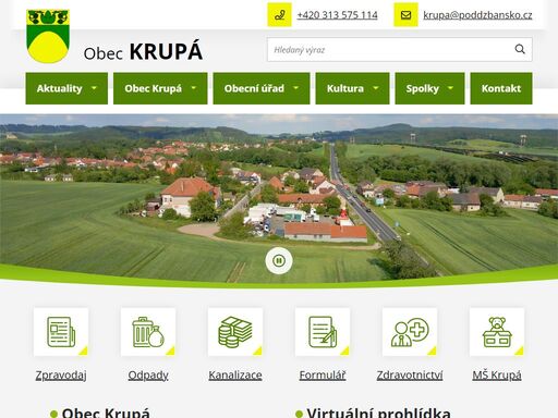 oficiální stránky obce krupá