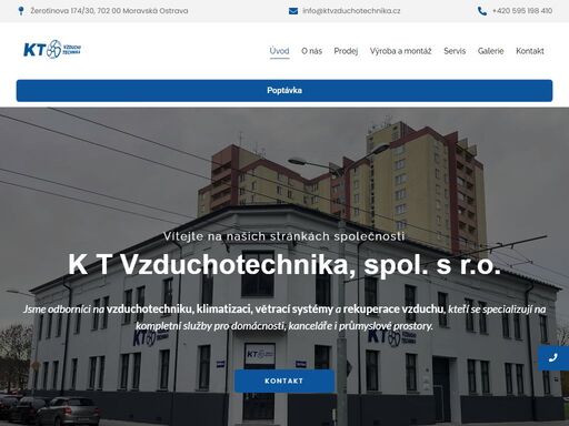 výroba vzduchotechniky na míru, montáže klimatizace, odvlhčování, rekuperace a větrací systémy