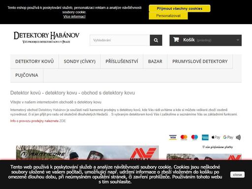 e-shop a kamenná prodejna se značkovými detektory kovů v praze