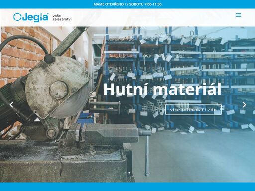 v železářství jegla prodej širokého sortimentu nářadí, nástrojů, spojovacího a hutního materiálu i potřeb pro dům a zahradu.
