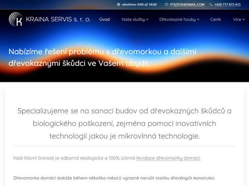 likvidace dřevomorky domácí a dřevokazného hmyzu | kraina servis
