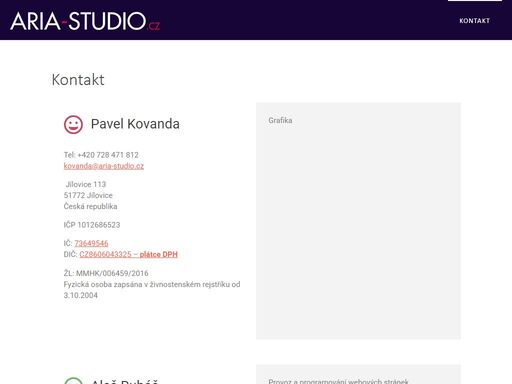 kovanda@aria-studio.cz / tel.: 728471812 - tvorba webových prezentací