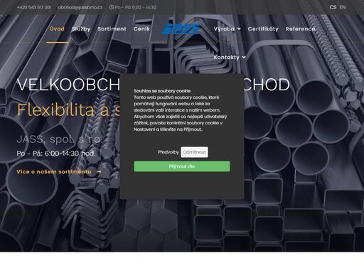 prodáváme kompletní sortiment hutního materiálu, jekle, profily, kari sítě, betonářská ocel brno