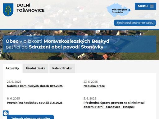 dolní tošanovice jsou malá obec ležící nedaleko žermanické přehrady u hlavního komunikačního tahu silnice i/48 ve zvlněné těšínské pahorkatině nedaleko severních výběžků moravskoslezských beskyd.