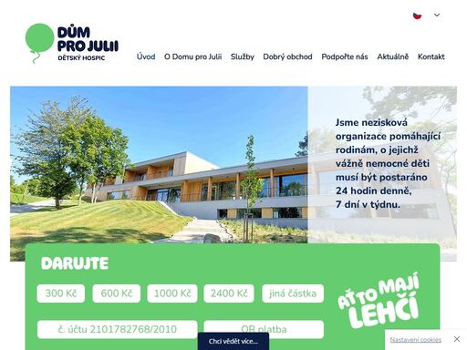 zakládáme dětský hospic dům pro julii. pomáháme dětem a rodinám v těžkém období. 