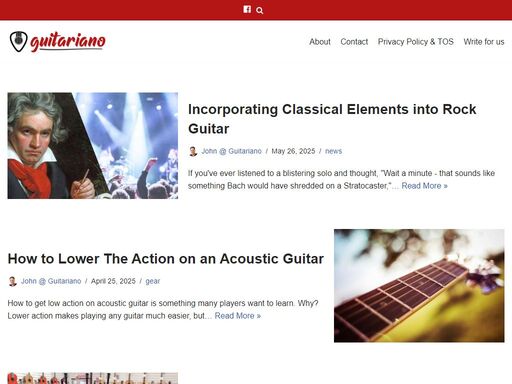 guitariano is all about the acoustic guitar. if you love playing the acoustic and want to get nerdy, guitariano is the place to be.