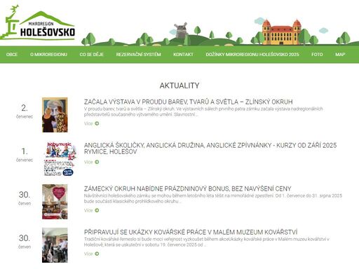 mikroregion holešovsko tvoří 19 obcí, novinky a akce v holešově a okolí