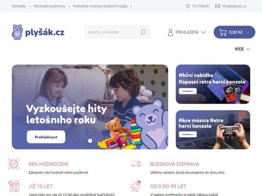 vítejte v našem obchodě. dětský úsměv je to nejcennější. na plyšák.cz najdete hračky, které inspirují, učí a přinášejí radost každý den. vytvářejte společně nezapomenutelné chvíle plné hry a smíchu.