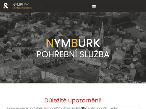 pohřební služba nymburk provozuje pohřební službu v nymburku od roku 2021. pronajímáme vlastní obřadní síň s květinářstvím a kamenictvím. atropos s.r.o.