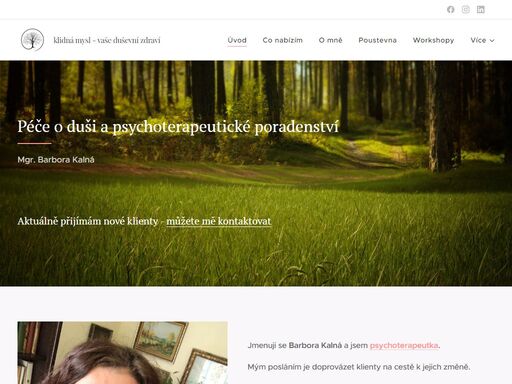 péče o duši a psychoterapeutické poradenství
