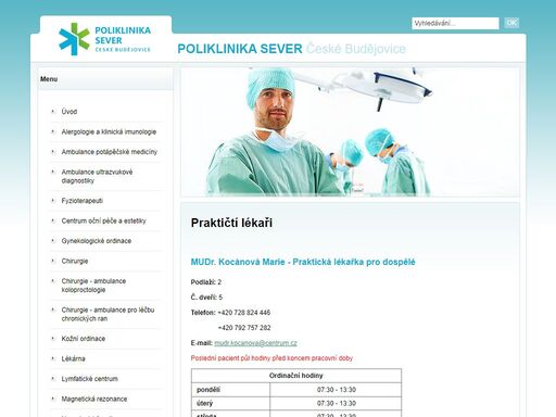 poliklinika sever (pk sever) české budějovice -praktičtí lékaři.