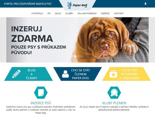 paper-dog - portál pro zodpovědné majitele psů