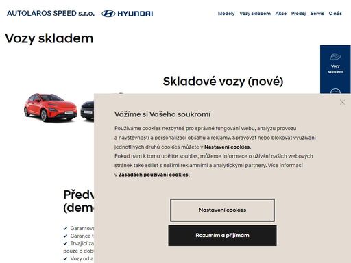 autolaros speed ostrava autorizovaný prodejce vozů hyundai a mazda v ostravě. jsme společnost s více než 40 specialisty a už jsme tu s vámi přes 30 let.