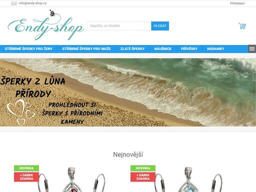 internetový prodej stříbrných a zlatých šperků, potřeb pro klenotníky