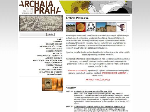 archaia praha o.p.s. web site