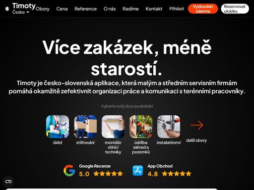 česko-slovenská aplikace pro malé a střední servisní firmy, kterým pomáhá zefektivnit organizaci práce a komunikaci s terénními pracovníky.