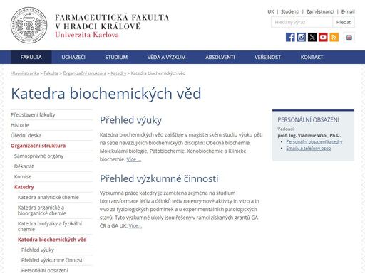 www.faf.cuni.cz/Fakulta/Organizacni-struktura/Katedry/Katedra-biochemickych-ved