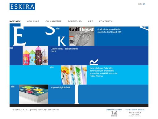 eskira s. r. o., grafický ateliér, editorial marketing, reklama, tisk